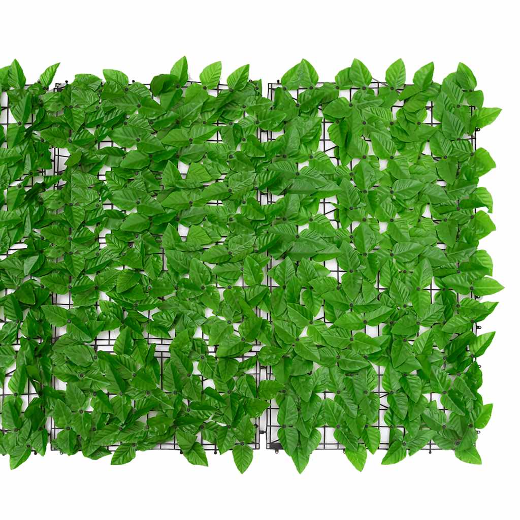 Balkon-Sichtschutz mit Grünen Blättern 600x100 cm