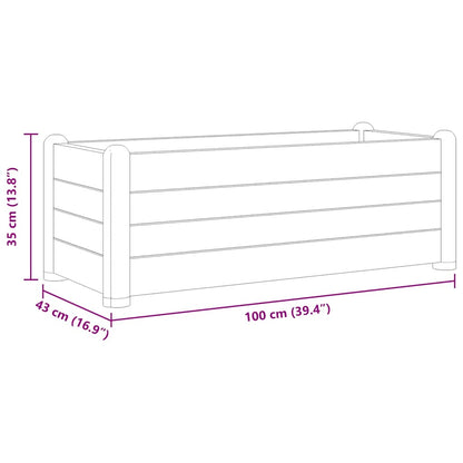Garten-Hochbeet PP Mokka 100x43x35 cm