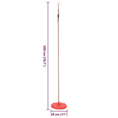 Tellerschaukel 200 cm Rot