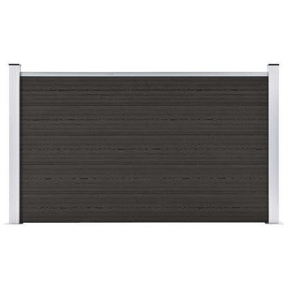 Zaunelement WPC 180x105 cm Schwarz