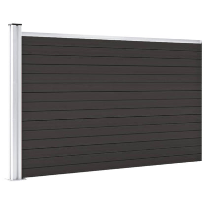 Zaunelement WPC 175x105 cm Schwarz