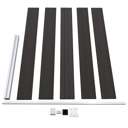 Zaunelement WPC 175x105 cm Schwarz