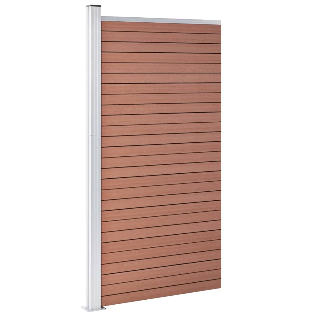 Zaunelement WPC 95x186 cm Braun