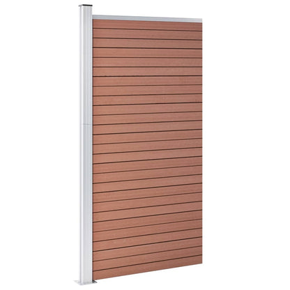 Zaunelement WPC 95x186 cm Braun