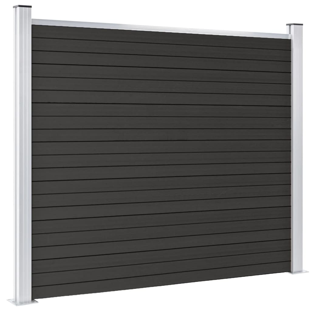 Zaunelement WPC 180x146 cm Grau