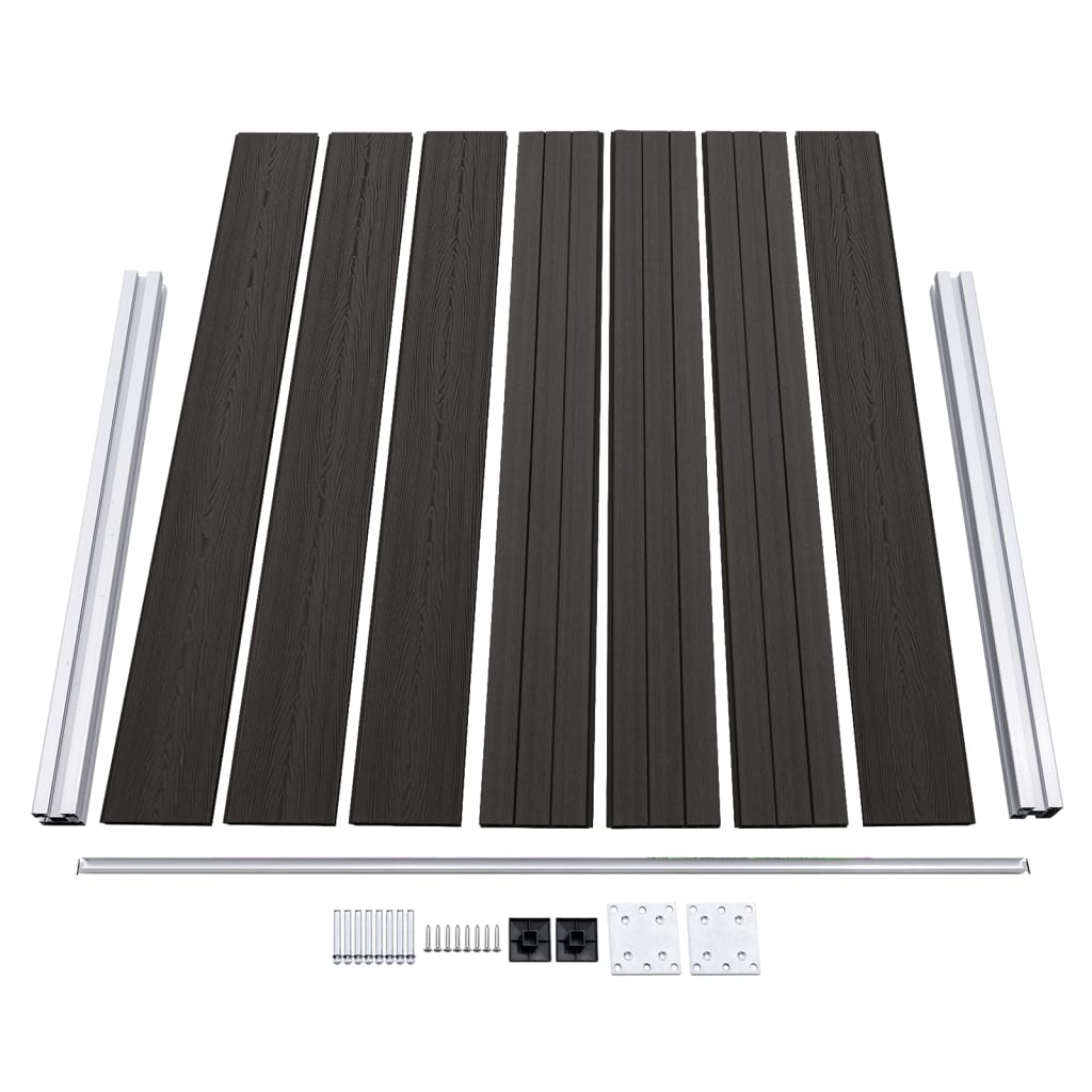 Zaunelement WPC 180x146 cm Grau