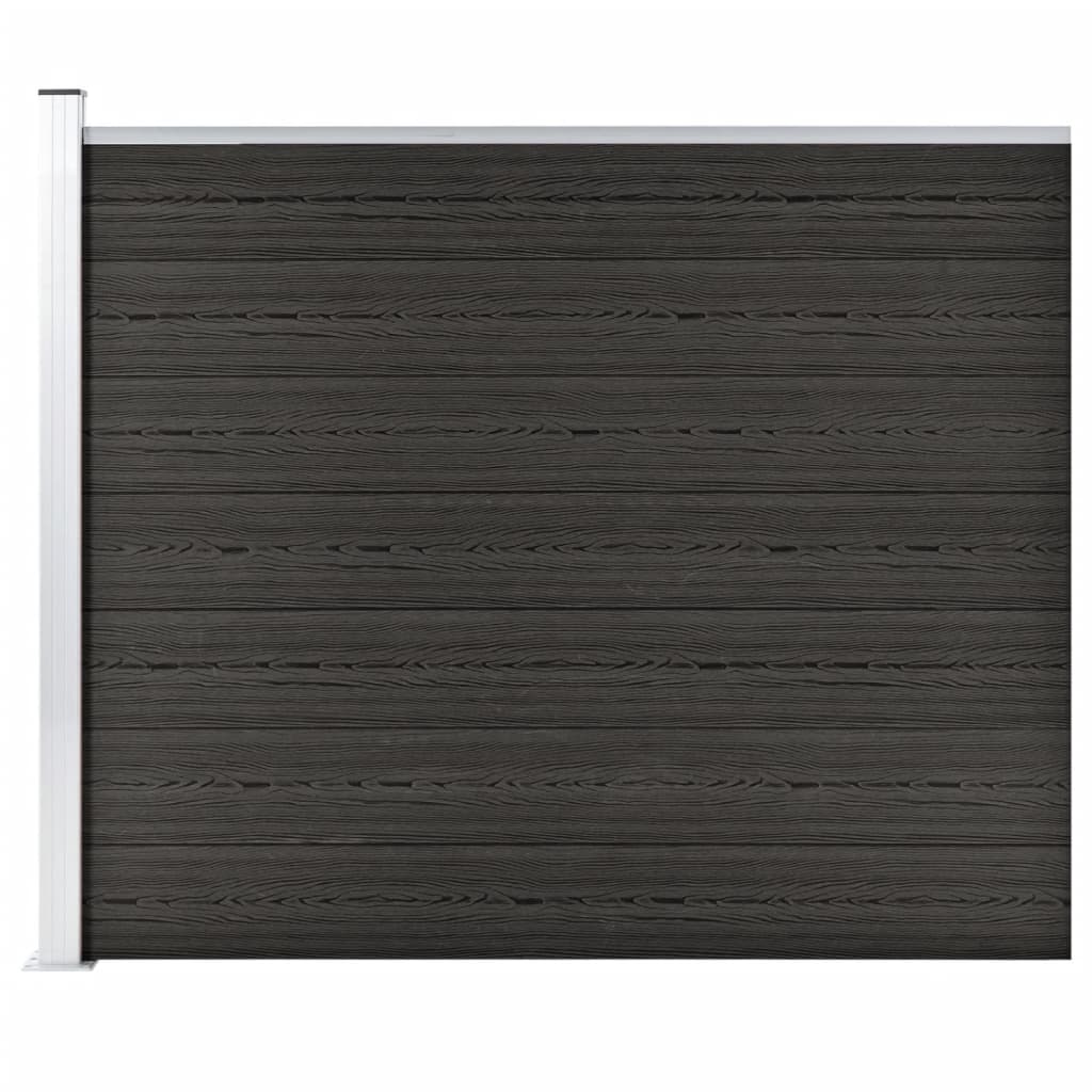 Zaunelement WPC 175x146 cm Grau