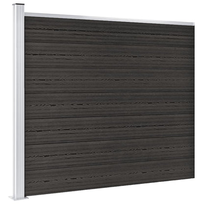 Zaunelement WPC 175x146 cm Grau