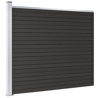 Zaunelement WPC 175x146 cm Grau