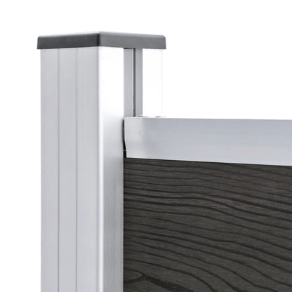 Zaunelement WPC 175x146 cm Grau