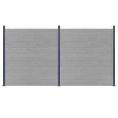 Zaunpfosten 3 Stk. Dunkelgrau 185 cm Aluminium