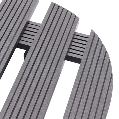 Pflanzenroller 2 Stk. Grau Ø30x7,5 cm WPC