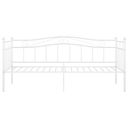 Schlafsofa Bettgestell Weiß Metall 90x200 cm