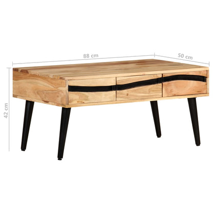 Couchtisch 88x50x42 cm Akazie Massivholz