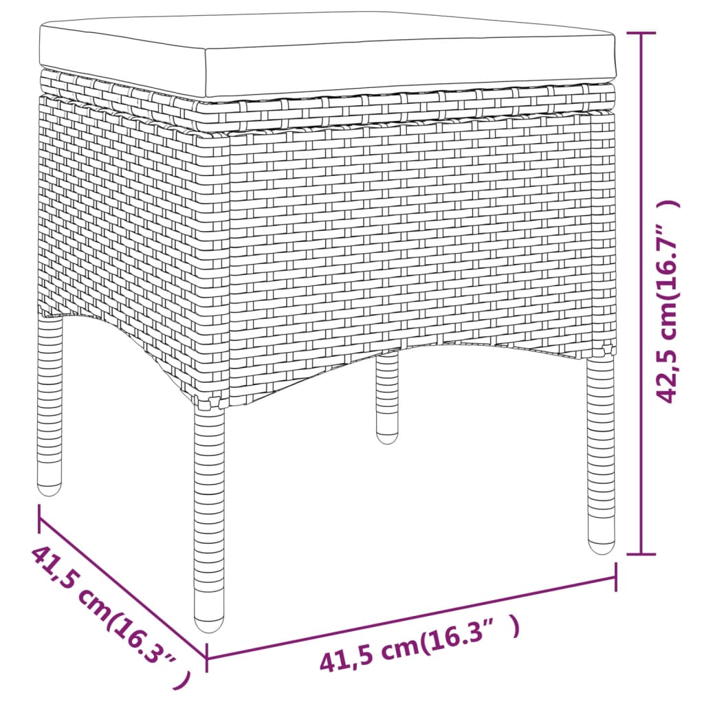 5-tlg. Garten-Essgruppe Poly Rattan Beige