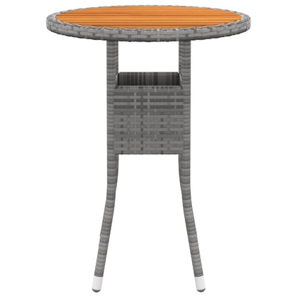 3-tlg. Garten-Essgruppe Poly Rattan Grau