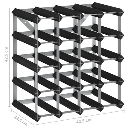 Weinregal für 20 Flaschen Schwarz Massivholz Kiefer