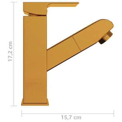 Håndvaskarmatur med udtræksbruser Gylden 157x172 mm