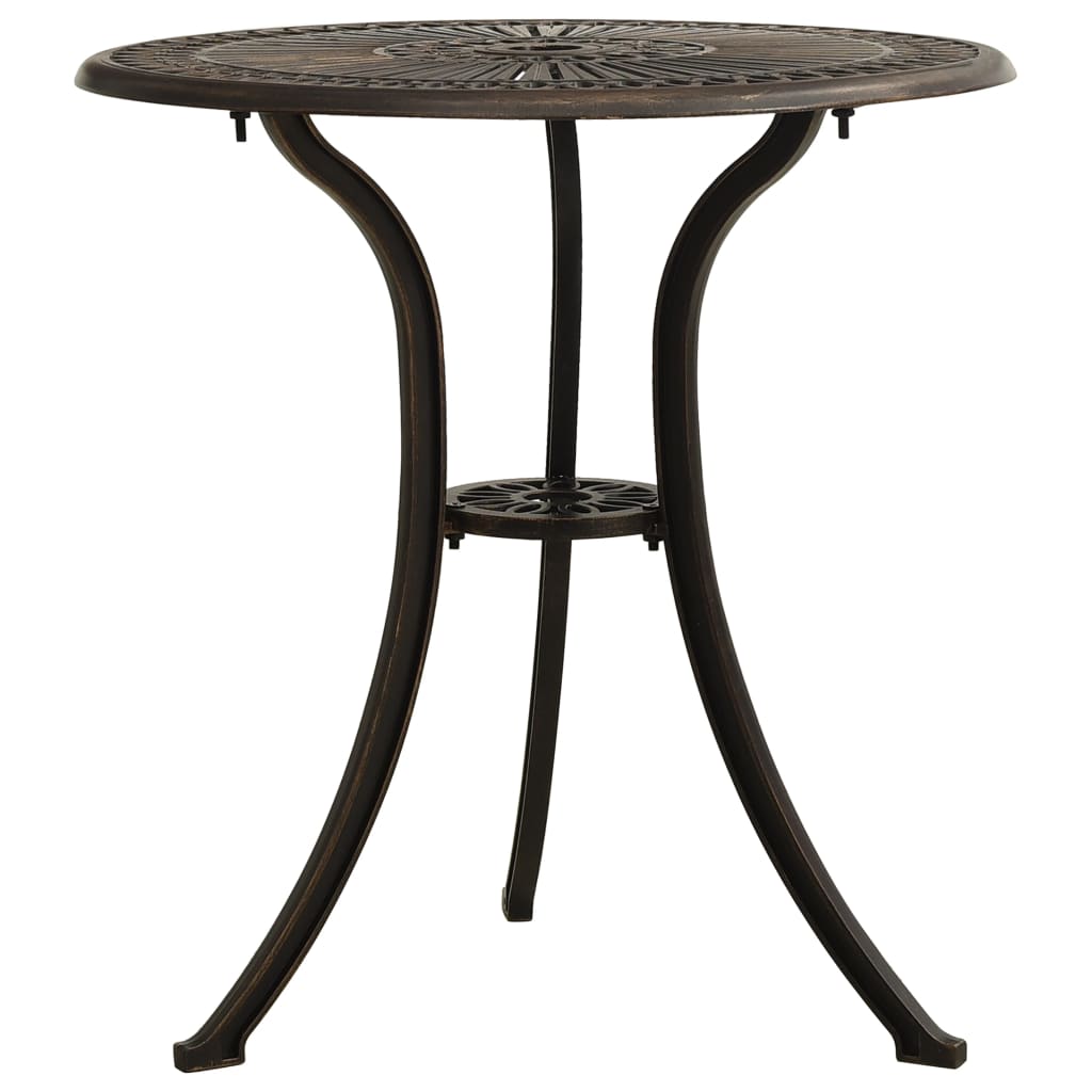 Havebord Bronzen 62x62x65 cm Støbt aluminium