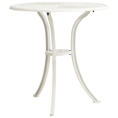 Havebord Hvid 62x62x65 cm Støbt aluminium