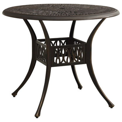 Havebord Bronzen 90x90x74 cm Støbt aluminium