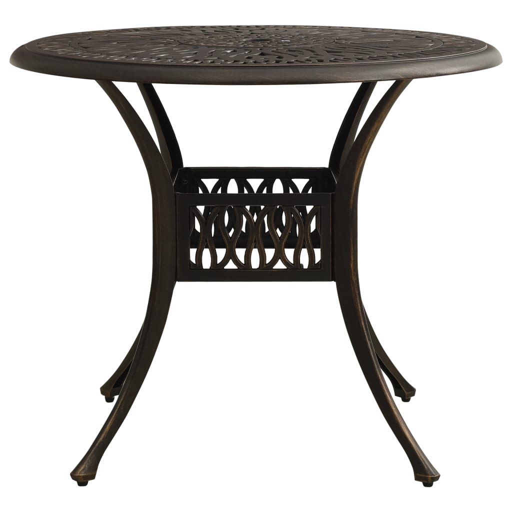 Havebord Bronzen 90x90x74 cm Støbt aluminium
