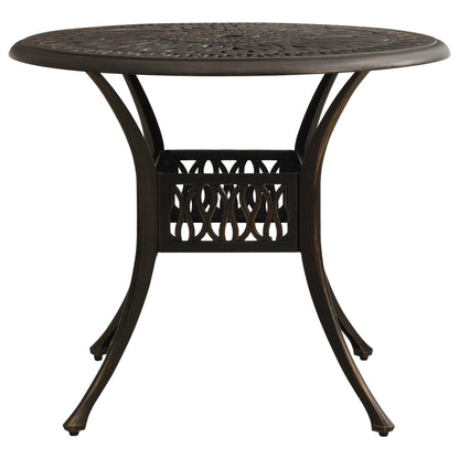 Havebord Bronzen 90x90x74 cm Støbt aluminium