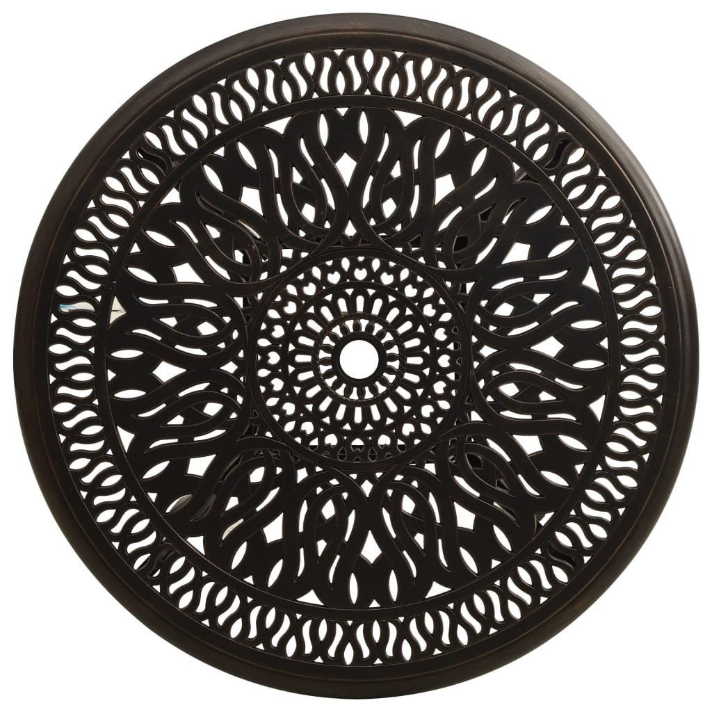 Havebord Bronzen 90x90x74 cm Støbt aluminium