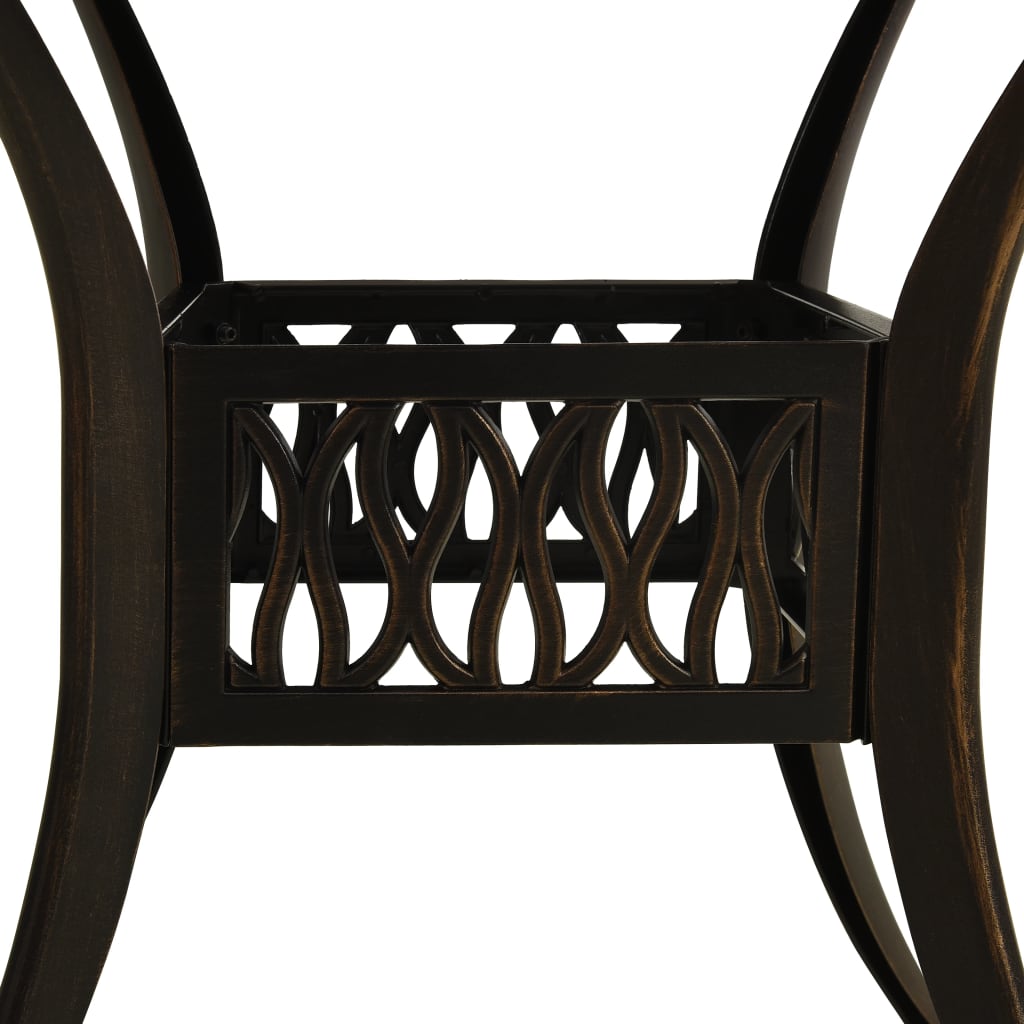 Havebord Bronzen 90x90x74 cm Støbt aluminium