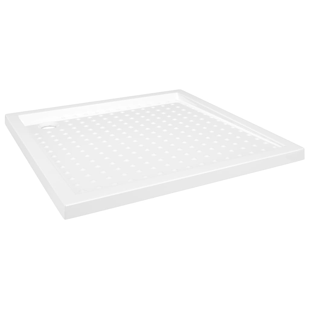 Brusebakke Anti-Slip Hvid 80x80x4 cm ABS