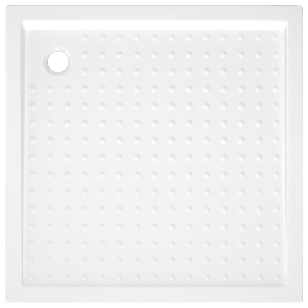 Brusebakke Anti-Slip Hvid 80x80x4 cm ABS