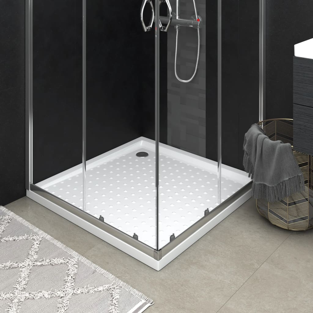 Brusebakke Anti-Slip Hvid 80x80x4 cm ABS