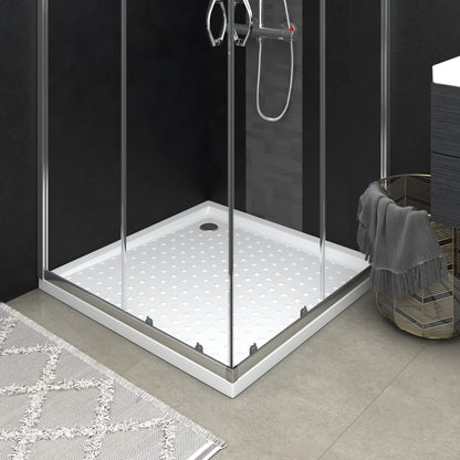 Brusebakke Anti-Slip Hvid 80x80x4 cm ABS