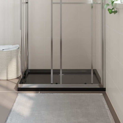 Duschtasse ABS Rechteckig Schwarz 80x100 cm