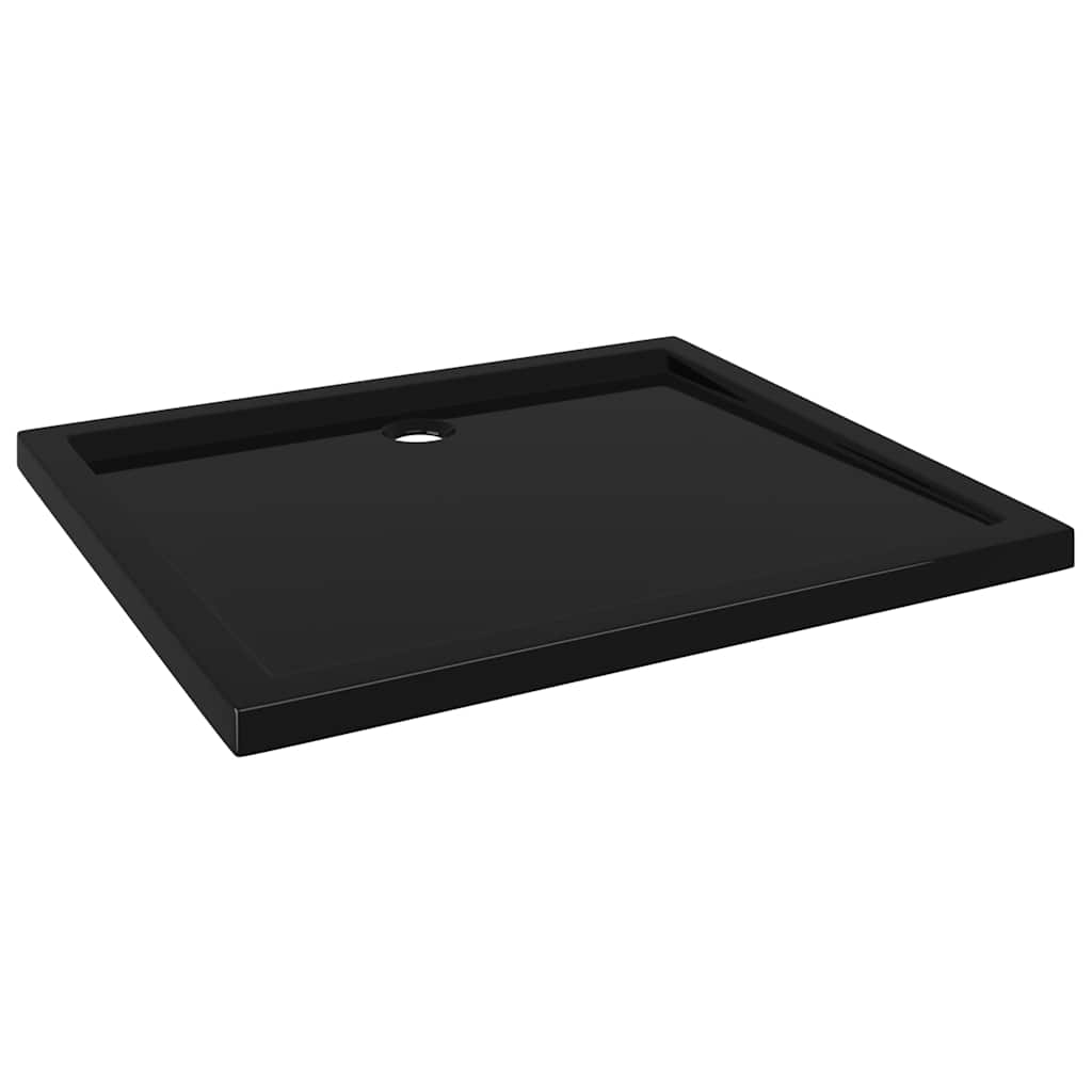 Brusebakke ABS Rektangulær Sort 80x90 cm