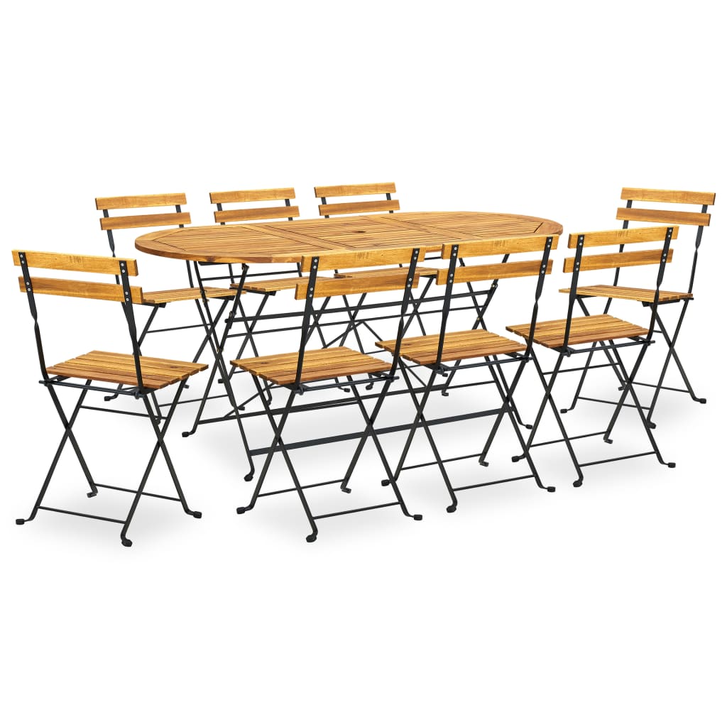 9-tlg. Garten-Essgruppe Klappbar Massivholz Akazie