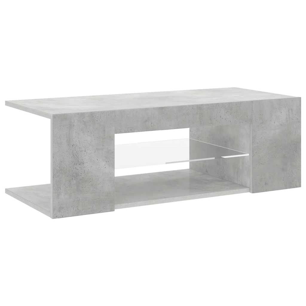 TV-Schrank mit LED-Leuchten Betongrau 90x39x30 cm