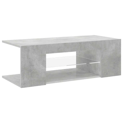 TV-Schrank mit LED-Leuchten Betongrau 90x39x30 cm