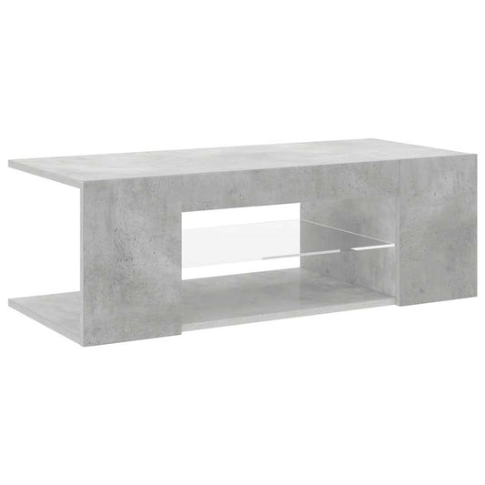 TV-Schrank mit LED-Leuchten Betongrau 90x39x30 cm