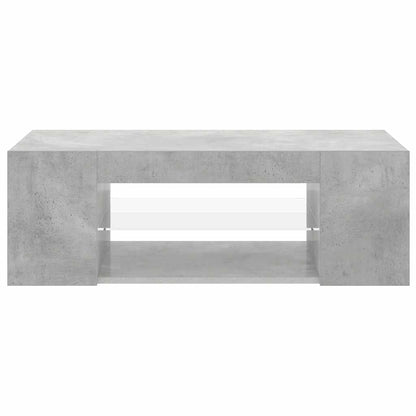 TV-Schrank mit LED-Leuchten Betongrau 90x39x30 cm