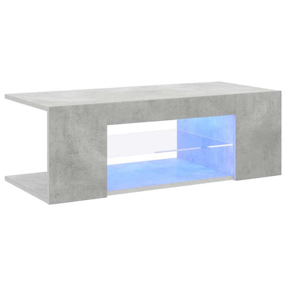 TV-Schrank mit LED-Leuchten Betongrau 90x39x30 cm