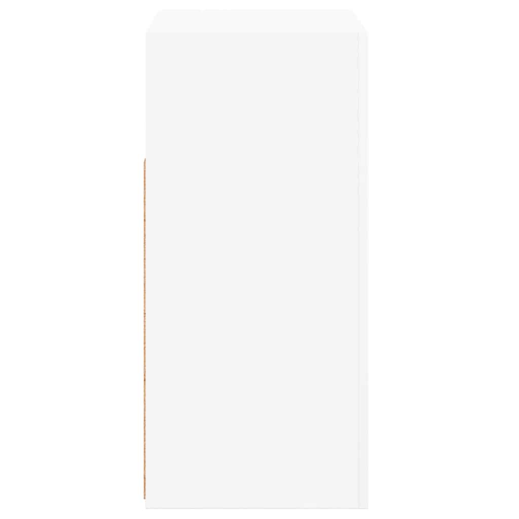 Sideboard mit LED-Leuchten Weiß 80x35x75 cm