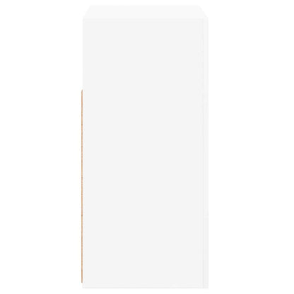 Sideboard mit LED-Leuchten Weiß 80x35x75 cm