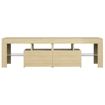 TV-Schrank mit LED-Beleuchtung Sonoma-Eiche 140x36,5x40 cm