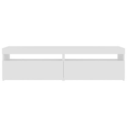 TV-Schränke 2 Stk. mit LED-Leuchten Weiß 75x35x40 cm