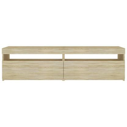 TV-Schränke 2 Stk. mit LED-Leuchten Sonoma-Eiche 75x35x40 cm