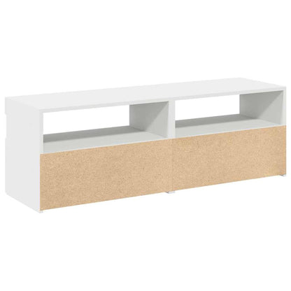 TV-Schränke mit LED-Leuchten 2 Stk. Weiß 60x35x40cm