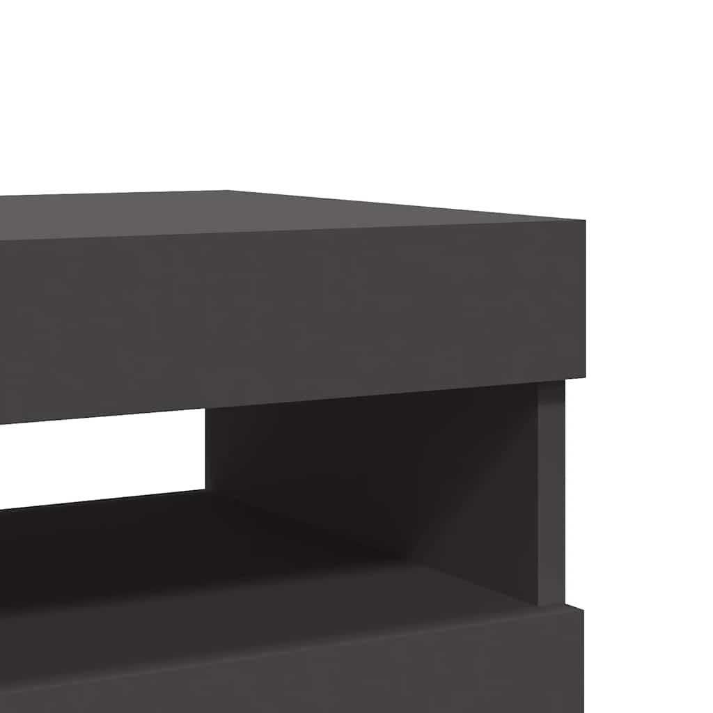 TV Skabe LED Lys 2 stk Grå 60x35x40cm