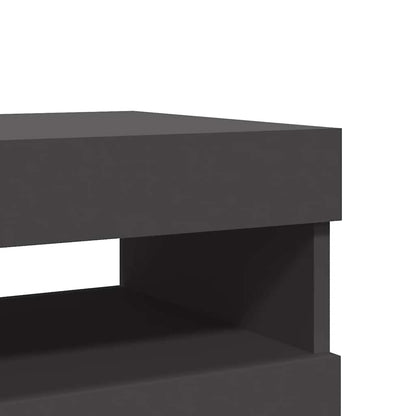 TV Skabe LED Lys 2 stk Grå 60x35x40cm