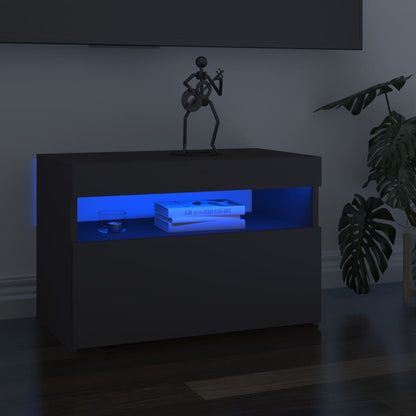 TV Skabe LED Lys 2 stk Grå 60x35x40cm